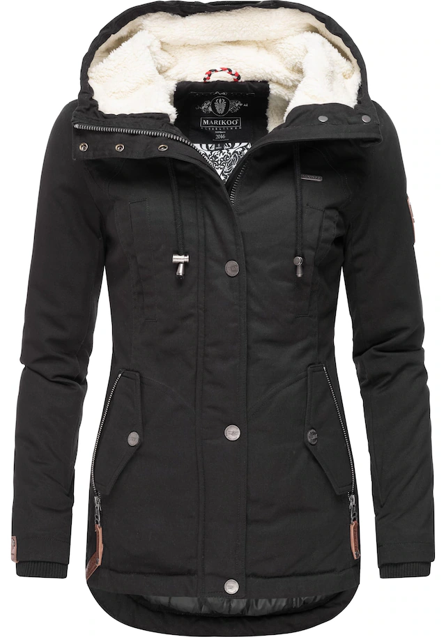 Marikoo Winterjacke »Bikoo« mit Kapuze sportliche Damen Outdoor Baumwolljacke mit Kapuze