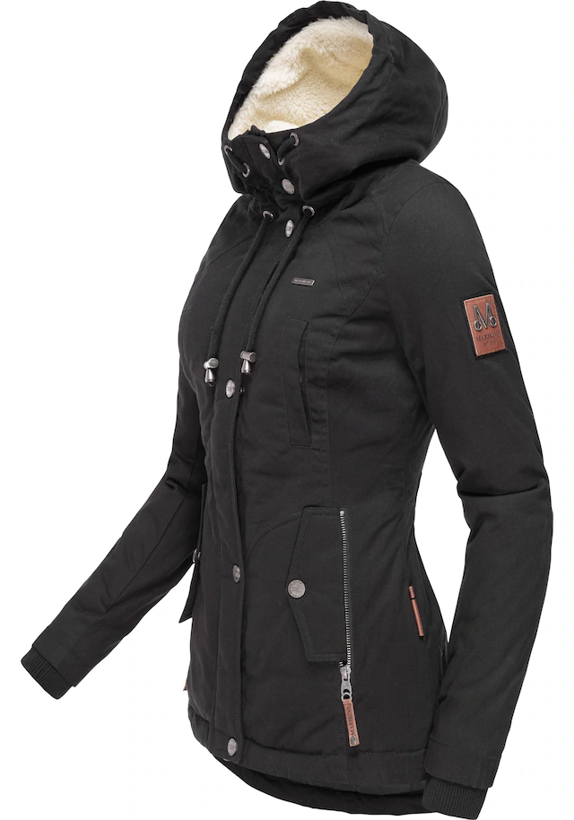 Marikoo Winterjacke »Bikoo« mit Kapuze sportliche Damen Outdoor Baumwolljacke mit Kapuze