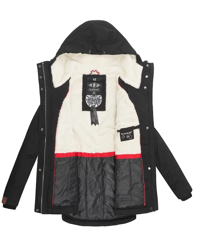 Marikoo Winterjacke »Bikoo« mit Kapuze sportliche Damen Outdoor Baumwolljacke mit Kapuze