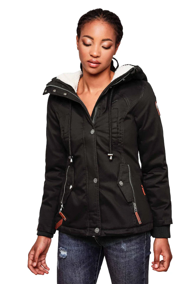 Marikoo Winterjacke »Bikoo« mit Kapuze sportliche Damen Outdoor Baumwolljacke mit Kapuze