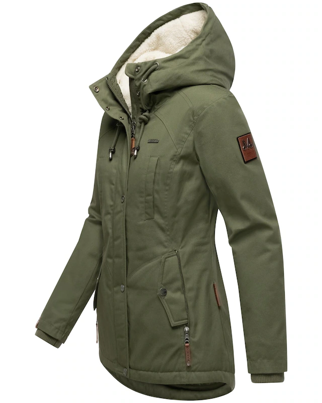 Marikoo Winterjacke »Bikoo« mit Kapuze sportliche Damen Outdoor Baumwolljacke mit Kapuze