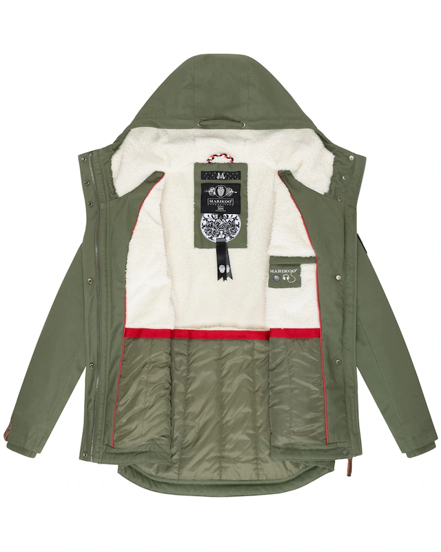 Marikoo Winterjacke »Bikoo« mit Kapuze sportliche Damen Outdoor Baumwolljacke mit Kapuze