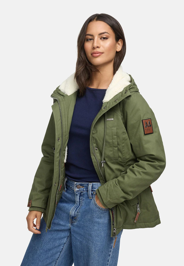 Marikoo Winterjacke »Bikoo« mit Kapuze sportliche Damen Outdoor Baumwolljacke mit Kapuze