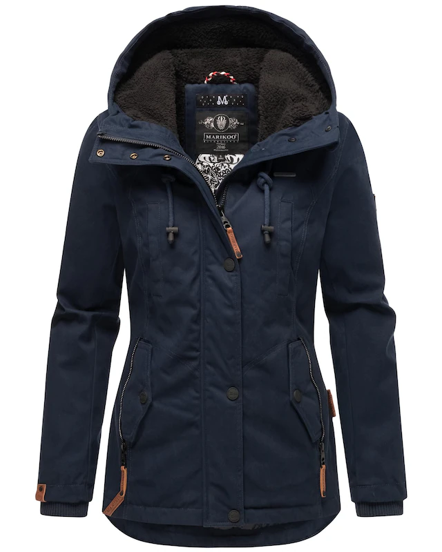 Marikoo Winterjacke »Bikoo« mit Kapuze sportliche Damen Outdoor Baumwolljacke mit Kapuze