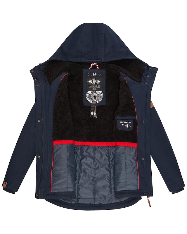 Marikoo Winterjacke »Bikoo« mit Kapuze sportliche Damen Outdoor Baumwolljacke mit Kapuze