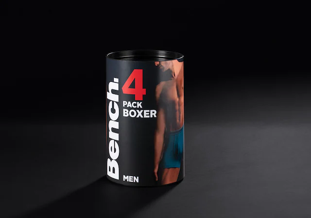 Bench. Boxer »Boxershorts für Herren« Dose, 4 Stk. Unterhosen in der Dose mit kleinem Logodruck auf dem Bein