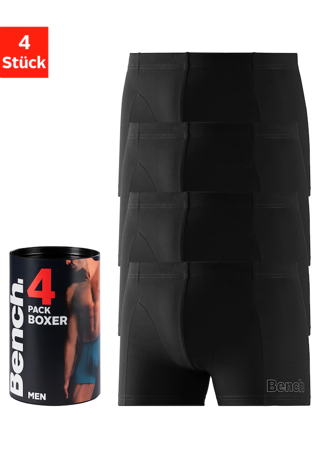 Bench. Boxer »Boxershorts für Herren« Dose, 4 Stk. Unterhosen in der Dose mit kleinem Logodruck auf dem Bein