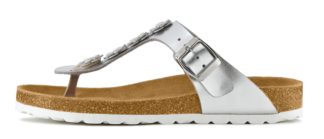LASCANA Zehentrenner »Sandale, Pantolette, offener Schuh, Sommerschuh,« mit komfortablem Korkfußbett