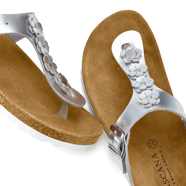 LASCANA Zehentrenner »Sandale, Pantolette, offener Schuh, Sommerschuh,« mit komfortablem Korkfußbett
