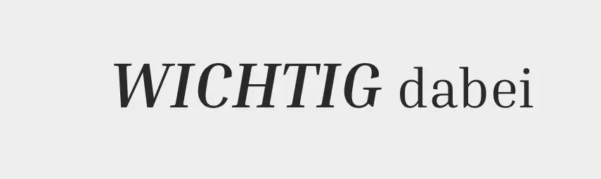 Wichtig